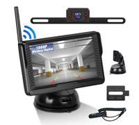 OiLiehu Kabellose AHD Rückfahrkamera Set - 1080P Funk-Rückfahrkamera mit 4,3" IPS Monitor, IP68 wasserdicht & Nachtsicht in Farbe für LKW, Wohnmobile, Campingbus (12V)