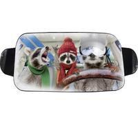 OKCars Frontscheibenabdeckung für den Winter, Auto Frontscheibe Schutz faltbar, Sonnenschutz für die Windschutzscheibe mit Motiv, lustiger Aufdruck Waschbär