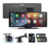 Olvy CarPlay Display - Kabellose Android Auto Box, 10,26 Zoll kabelloser Auto Bildschirm, Multimedia-System fürs Auto, Smart Infotainment, Touchscreen Monitor