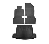 Fußmatten & Kofferraumwanne Set für Citroen C5 2008-2017 Gummi TPE Schwarz 5x