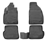 OMAC Gummimatten Fußmatten für Ford Fiesta V 2005-2008 TPE Automatten Schwarz 4x