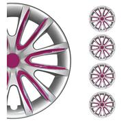 OMAC 4X Radkappen Radzierblenden Radblenden 16" Zoll Stahlfelgen Glänzend Grau-Lila