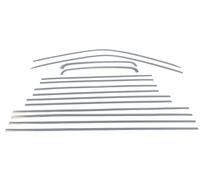 Für VW T5 2003-2015 Kurzer RS 2-Schiebetür Chrom Fensterrahmen Edelstahl 14x