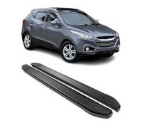 OMAC Alu Seitenschweller Trittbretter kompatibel mit Hyundai ix35 2010-2015 Schwarz 2tlg
