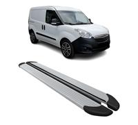 OMAC Alu Seitenschweller Trittbretter kompatibel mit Opel Combo Kurzer 2012-2019 Silber
