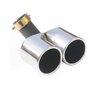 OMAC Auspuffblende Endrohr kompatibel mit Smart ForTwo 2007-2014 Doppelrohr Edelstahl Chrom 1tlg