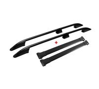 OMAC Dachreling + Dachträger Set kompatibel mit VW Caddy Maxi 2015-2020 Aluminium Schwarz 4tlg