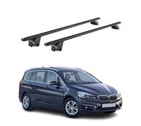 OMAC Dachträger Aluminium für BMW 2er Gran Tourer F46 2014-2021 - Für integrierte Dachreling - T Nut - Max 100 kg - 2 Schlösser Schwarz