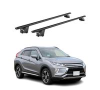 OMAC Dachträger Aluminium für Mitsubishi Eclipse Cross 2018-2026 - Für integrierte Dachreling - T Nut - Max 100 kg - 2 Schlösser Schwarz