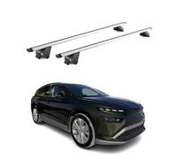 OMAC Dachträger Aluminium für Skoda Enyaq 2020-2026 - Für integrierte Dachreling - T Nut - Max 100 kg - 2 Schlösser Silber