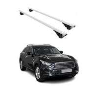 OMAC Dachträger für Infiniti QX70 2014-2017 Stahl 2 Stangen Silber