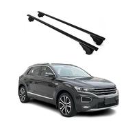 OMAC Dachträger für VW T-ROC 2017-2025 Stahl 2 Stangen Schwarz | Abschließbar, bis 75 kg Traglast, Querträger, Grundträger