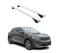 OMAC Dachträger für VW T-ROC 2017-2025 Stahl 2 Stangen Silber | Abschließbar, bis 75 kg Traglast, Querträger, Grundträger