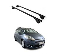 OMAC Dachträger Querträger für Citroen C4 Picasso/Grand Picasso 2006-2013 5 tür - TÜV/DIN 75302:2019 - Abschließbar - Max. 75 kg - 2 Stangen Schwarz