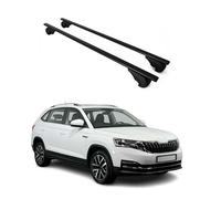 OMAC Dachträger Querträger für Skoda Kamiq 2019-2026 - TÜV/DIN 75302:2019 - Abschließbar - Max. 75 kg - 2 Stangen Schwarz
