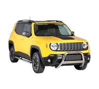 OMAC Frontbügel Frontschutzbügel kompatibel mit Jeep Renegade Trailhawk 2014-2024 Silber ø63mm