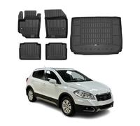 OMAC Fußmatten & Kofferraumwanne Set für Suzuki SX4 S-Cross 2013-2021 Gummi 5x