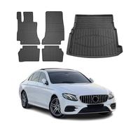 OMAC Fußmatten & Kofferraumwanne Set kompatibel mit Mercedes E Klasse W213 Limo 2017-2023 Gummi
