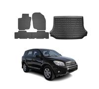 Fußmatten & Kofferraumwanne Set für Toyota RAV4 2006-2012 Gummi TPE Schwarz 5x
