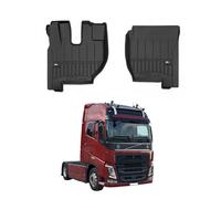 OMAC Gummi Fußmatten für Volvo FH 2012-2026 Premium TPE 3D Automatten Schwarz 2x