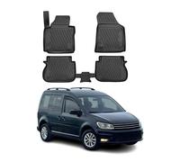 OMAC Gummimatten Fußmatten für VW Caddy 2015-2020 TPE Automatten Schwarz 4x