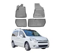 OMAC Gummimatten Fußmatten für Citroen Berlingo 2008-2018 TPE Automatten Grau 4x