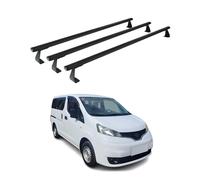 OMAC Heavy Duty Dachträger Querträger kompatibel mit VW T7 Multivan 2021-2026 - 3 Stangen - Aluminium Schwarz