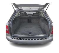 OMAC Ladekantenschutz für Audi A6 C5 Avant Allroad 1997-05 Edelstahl Carbon | Edelstahl carbon foliert, Stoßstangenschutz, fahrzeugspezifische Passform