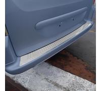 OMAC Ladekantenschutz Stossstangenschutz Heckstossstange kompatibel mit Citroen Berlingo II 2008-2018 | Auto Innen Zubehör Kofferraum Kratzschutz Selbstklebend Chrom Edelstahl