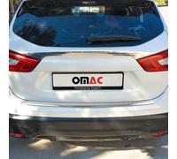 OMAC Ladekantenschutz Stossstangenschutz Heckstossstange kompatibel mit Nissan Qashqai J11 2013-2016 | Auto Innen Zubehör Kofferraum Kratzschutz Selbstklebend Abkantung Matt Chrom Gebürstet