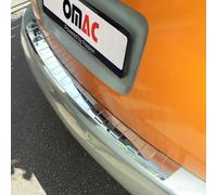 OMAC Ladekantenschutz Stossstangenschutz Heckstossstange kompatibel mit Skoda Roomstar 2006-2015 | Auto Innen Zubehör Kofferraum Kratzschutz Selbstklebend Abkantung Matt Chrom Gebürstet