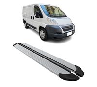 OMAC Schweller Trittbretter Schweller kompatibel mit FIAT Ducato 2006-2026 L1 Kurzer Silber Alu