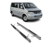 OMAC Schwellerrohre für VW T5 T6 Caravelle Multivan 2003-24 L1 Stahl Silber | Seitenschweller, Trittbretter, fahrzeugspezifische Passform