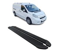 Seitenschweller Trittbretter Schweller für Citroen Jumpy 2006-16 L2 Alu Schwarz