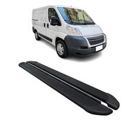 OMAC Seitenschweller Trittbretter Schweller kompatibel mit FIAT Ducato 2006-2025 L1 Alu Schwarz
