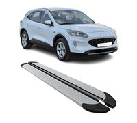 OMAC Seitenschweller Trittbretter Schweller kompatibel mit Ford Kuga III 2019-2026 Aluminium Silber