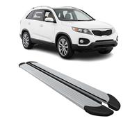 OMAC Seitenschweller Trittbretter Schweller kompatibel mit Kia Sorento 2 XM 2009-2013 Alu Grau