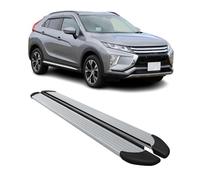 OMAC Seitenschweller Trittbretter Schweller kompatibel mit Mitsubishi Eclipse Cross 2018-25 Silber Alu