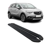 OMAC Seitenschweller Trittbretter Schweller kompatibel mit Opel Crossland X 2017-25 Alu Schwarz