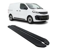 OMAC Seitenschweller Trittbretter Schweller kompatibel mit Opel Vivaro C 2019-2026 L1 Alu Schwarz