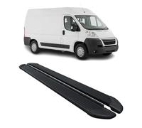 OMAC Seitenschweller Trittbretter Schweller kompatibel mit Peugeot Boxer 2006-26 L2 Alu Schwarz