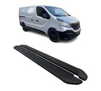 OMAC Seitenschweller Trittbretter Schweller kompatibel mit Renault Trafic 2014-24 L1 Alu Schwarz