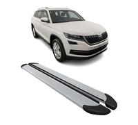 Seitenschweller Trittbretter Schweller für Skoda Kodiaq 2016-2024 Aluminium Grau