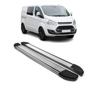 OMAC Trittbretter für Ford Transit Custom 2013-2023 L2 Aluminium 2 TLG Grau | Seitenschweller, fahrzeugspezifische Passform