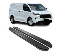 OMAC Trittbretter für Ford Transit Custom 2023-2026 L1 Aluminium 2X Schwarz | Seitenschweller, fahrzeugspezifische Passform
