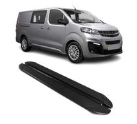 OMAC Trittbretter Seitenschweller kompatibel mit Opel Vivaro C 2019-2026 L2 L3 Aluminium Schwarz