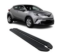 OMAC Trittbretter Seitenschweller kompatibel mit Toyota CH-R Hybrid 2016-2023 Alu Schwarz 2tlg