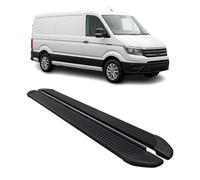 OMAC Trittbretter Seitenschweller kompatibel mit VW Crafter 2017-2026 L1 Aluminium Schwarz 2 TLG