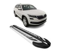 OMAC Trittbretter Seitenschweller Seitenbretter kompatibel mit Skoda Kodiaq 2017-2023 Alu Grau