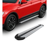 Trittbretter Seitenschweller kompatibel mit Ford Transit Custom 2023-2024 L1 Alu Silber 2X